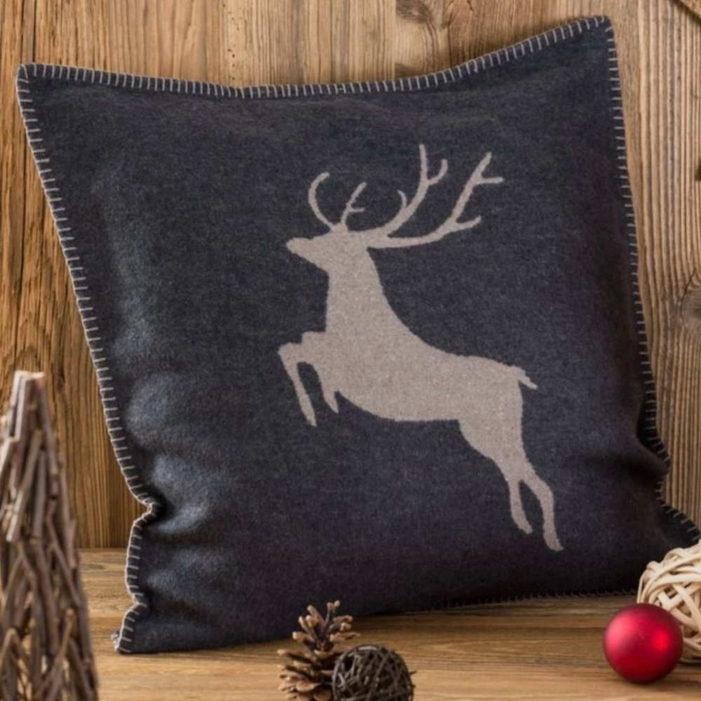David Fussenegger Dancing Stag Cushion Cover Sylt Deer Accent Pillow
